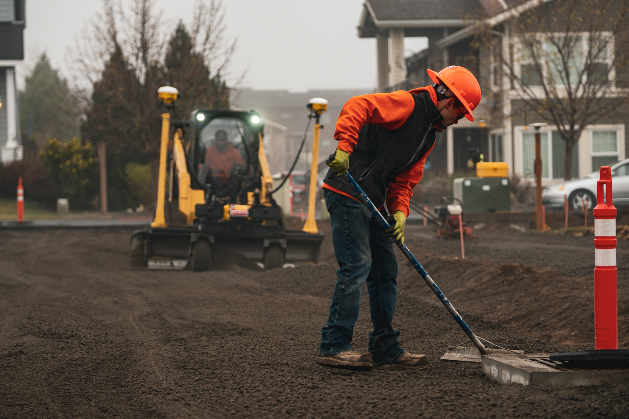 Wright Excavation owner on job site